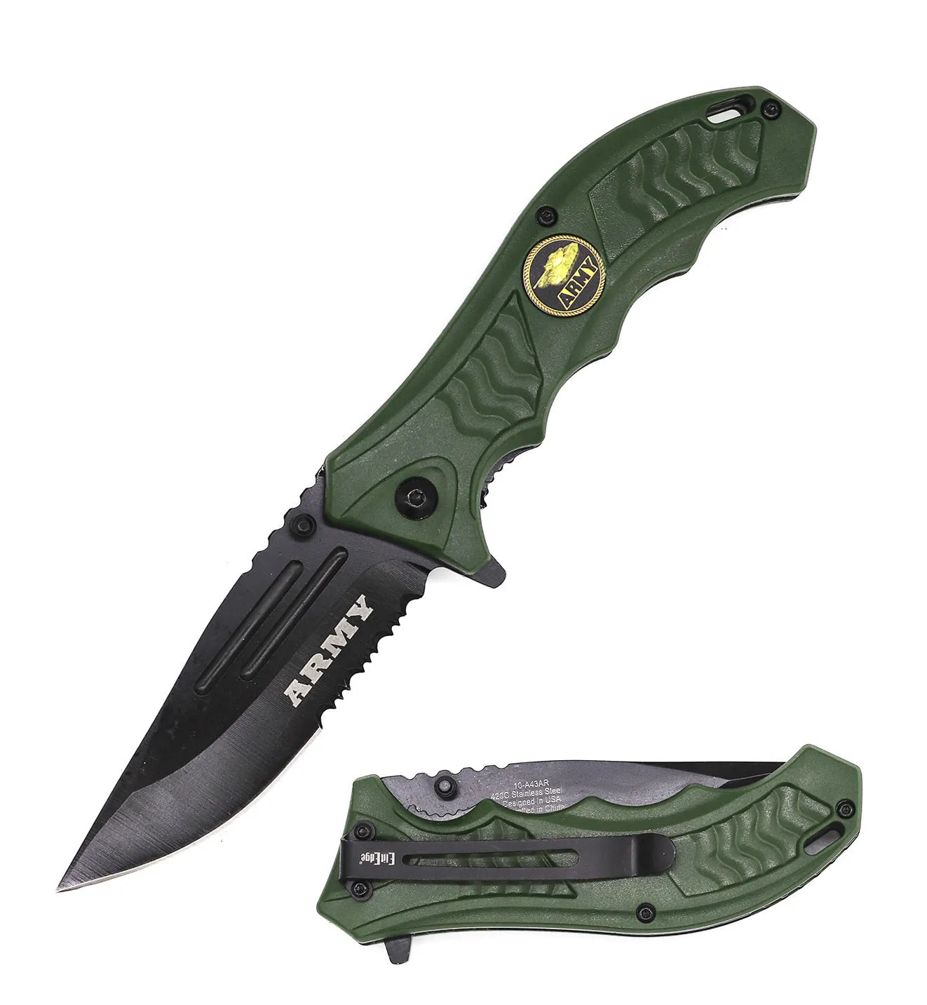 5" Closed Spring Assisted Knife Armed Forces