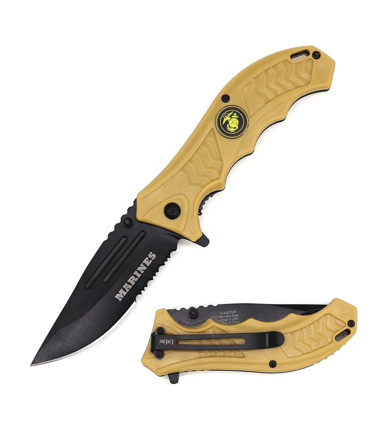 5" Closed Spring Assisted Knife Armed Forces