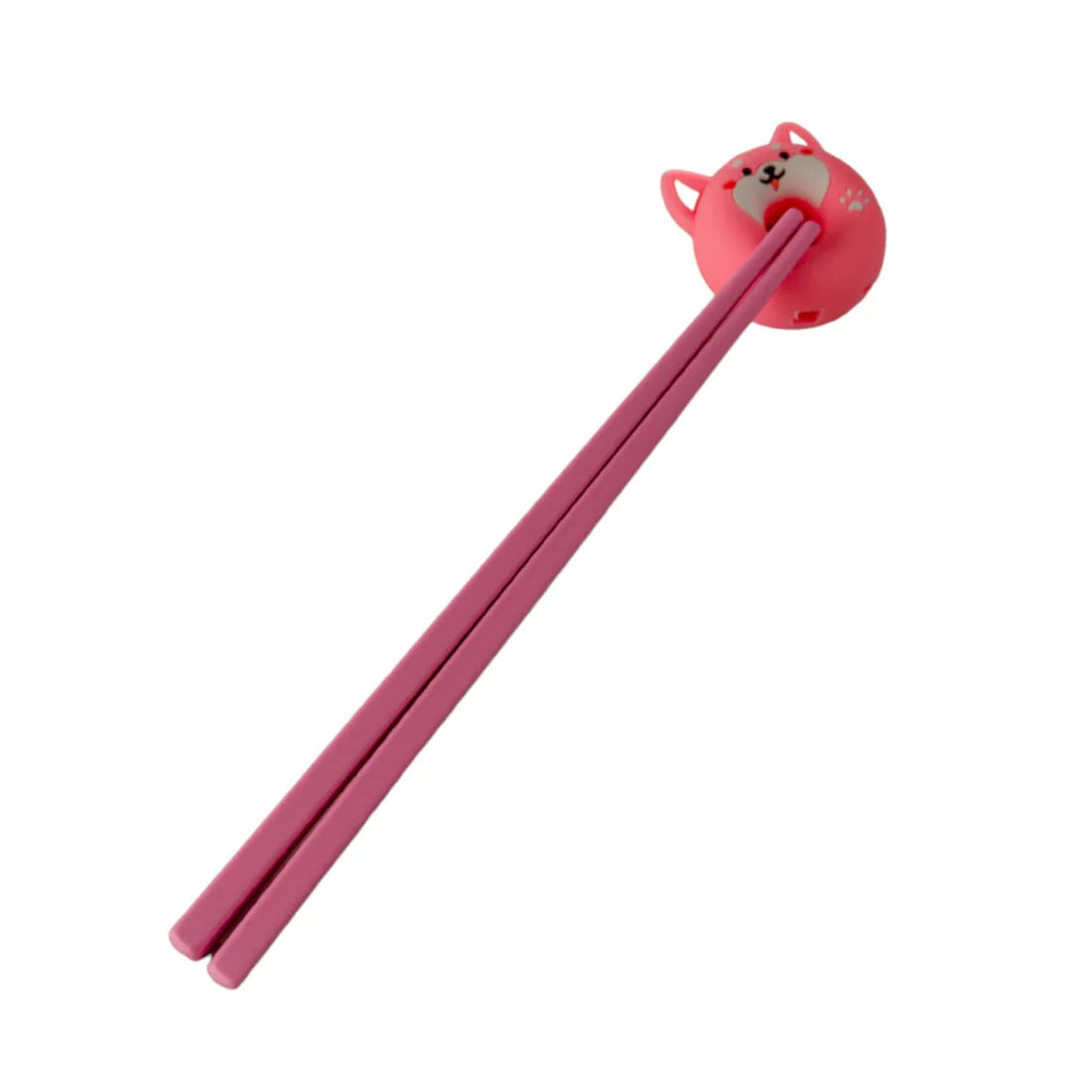 Shiba Inu Dog Training Chopsticks Pink Silicone Topper