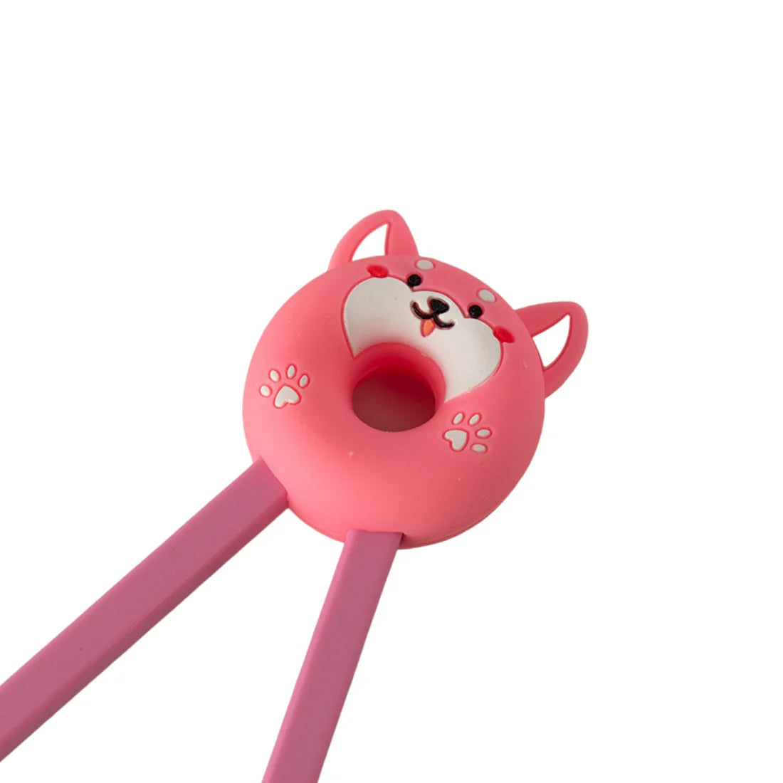 Shiba Inu Dog Training Chopsticks Pink Silicone Topper