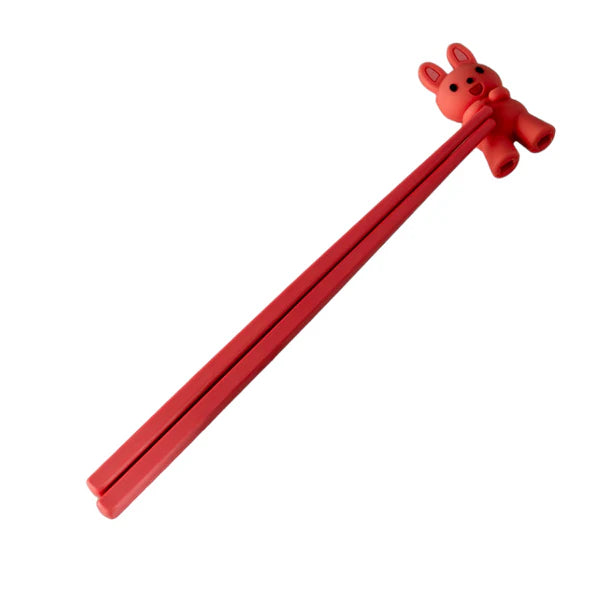 Rabbit Bunny Training Chopsticks Pink Silicone