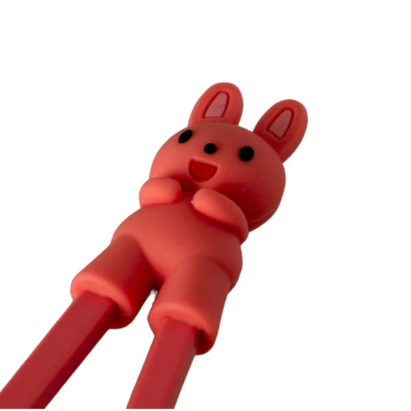 Rabbit Bunny Training Chopsticks Pink Silicone