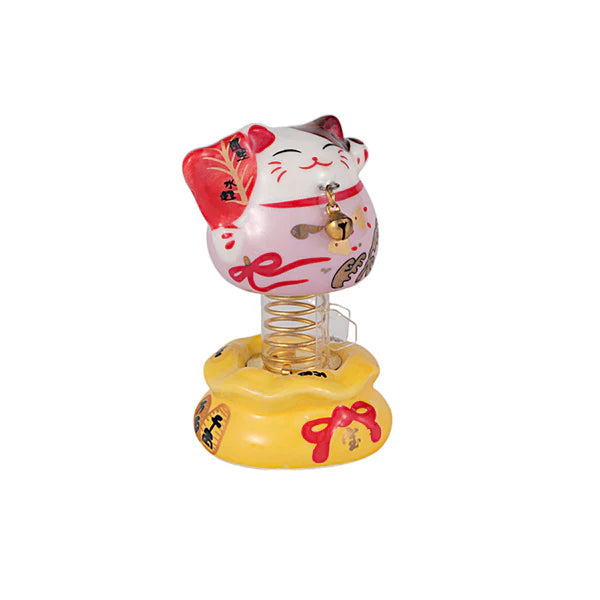 3" Maneki Neo Lucky Cat Figurine Bobbler