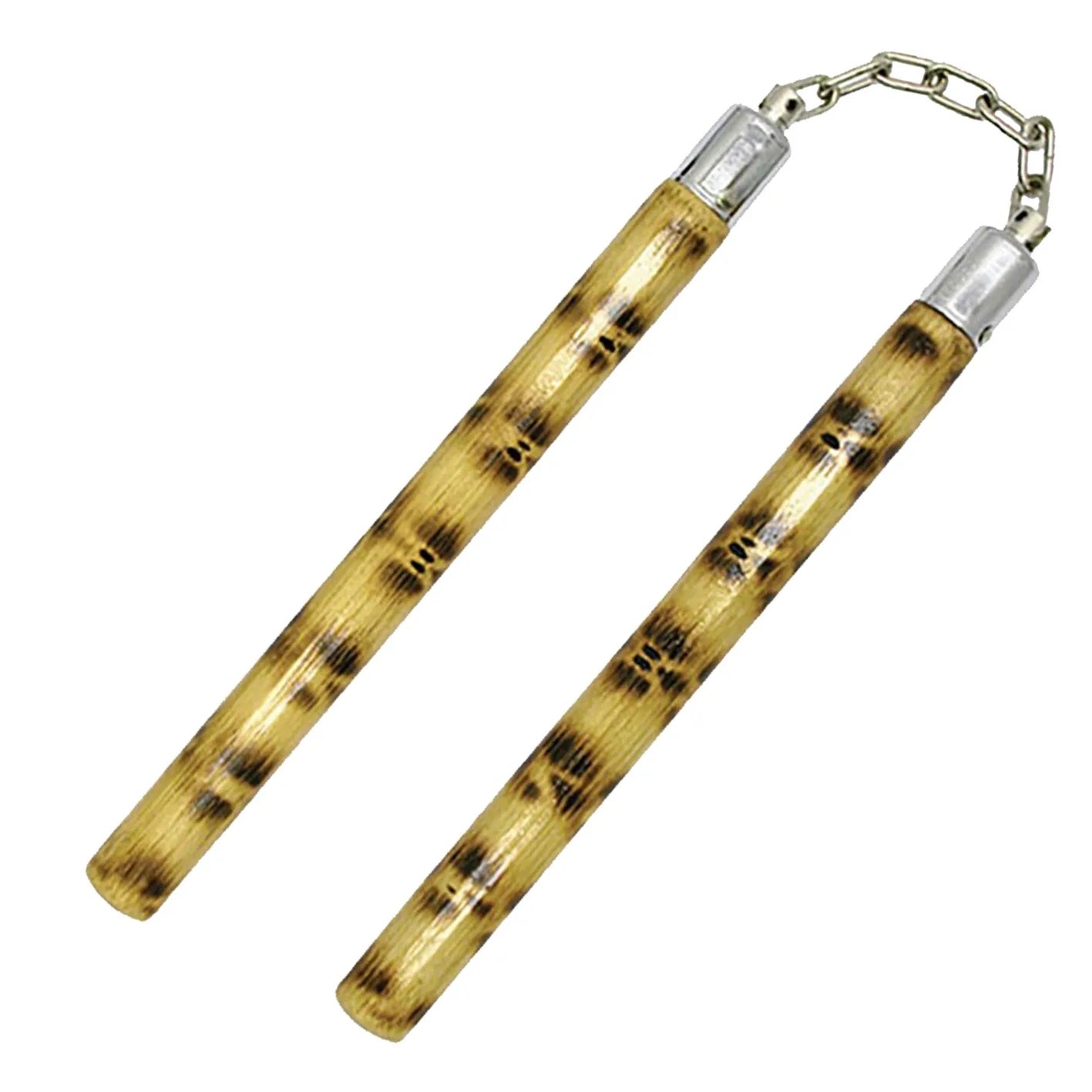12" Wooden Nunchuck W/ Ball Bearing Chain