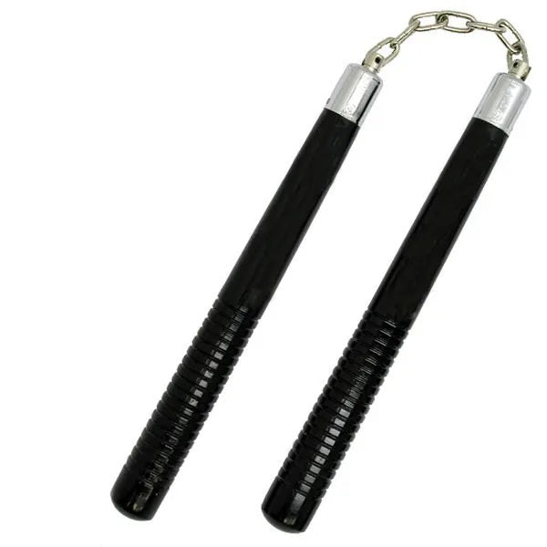 12" Wooden Nunchuck W/ Ball Bearing Chain