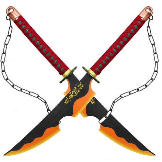31" Tengen's Dual Chain Swords W/ Sheath (Pair)