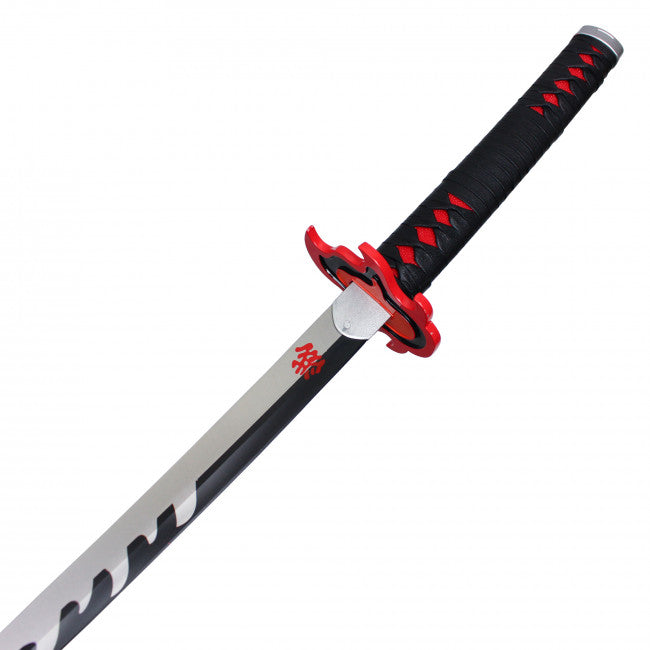 38.75" Tanjiro's V2 Black and Red W/ 1045 High-Carbon Steel Blade Battle Ready Katana