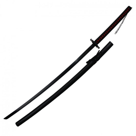 67” Ichigo's Bankai Black and Red W/ 1045 High-Carbon Steel Blade Hand Forged Battle Ready