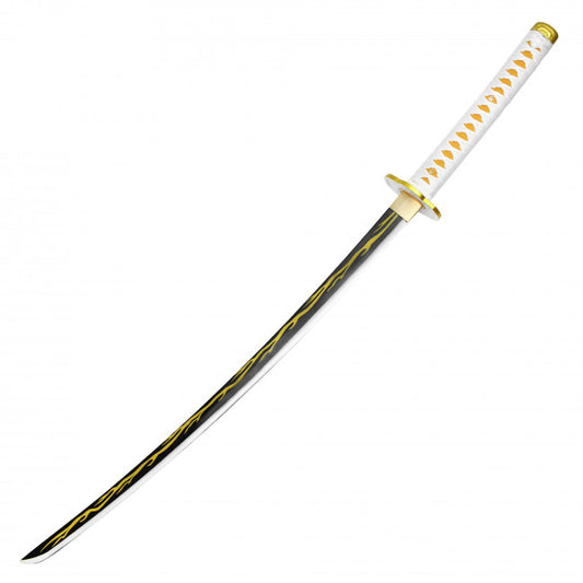 40" Zenitsu's White and Yellow W/ 1045 High-Carbon Steel Blade Battle Ready