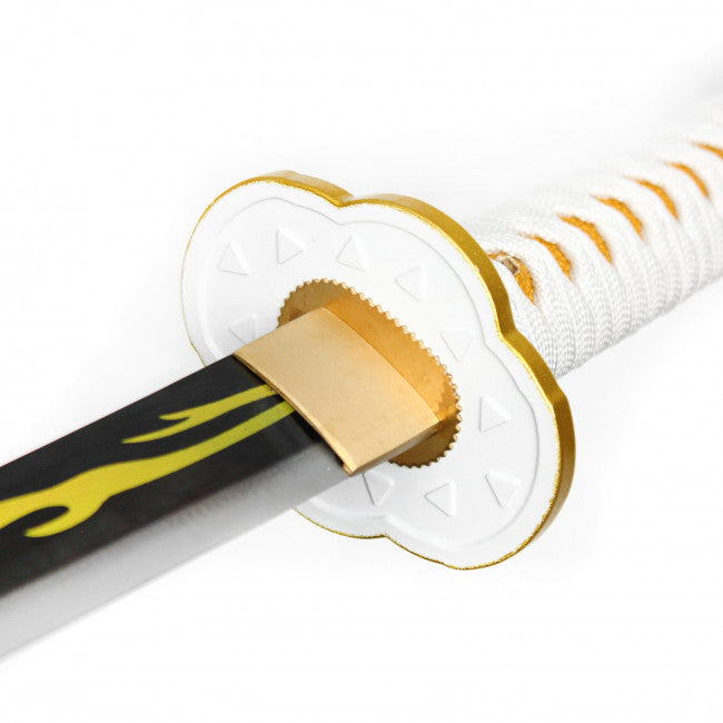 40" Zenitsu's White and Yellow W/ 1045 High-Carbon Steel Blade Battle Ready
