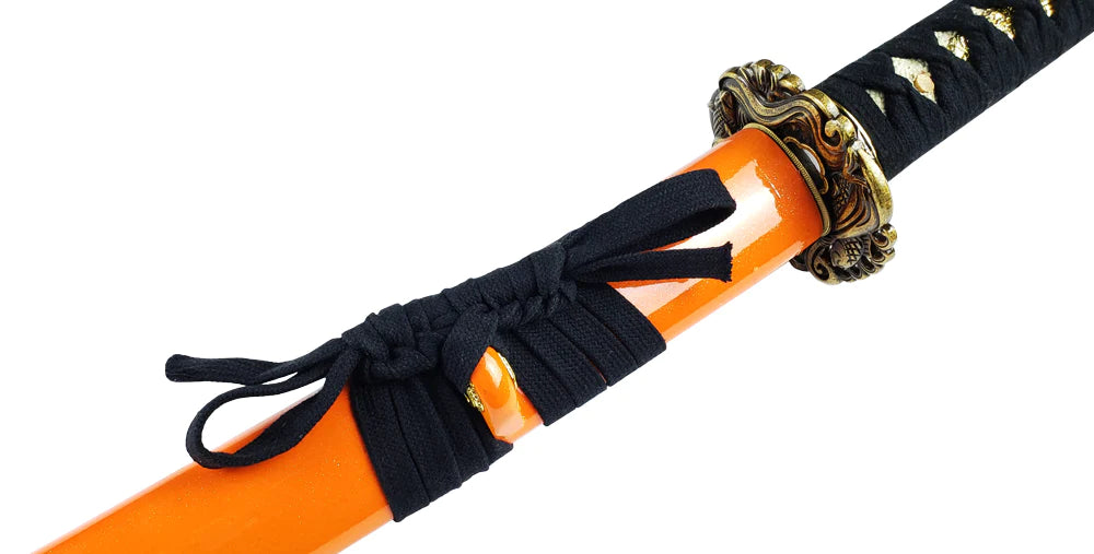 40.75" Gold Carbon Steel Blade Hand Forged Samurai Sword
