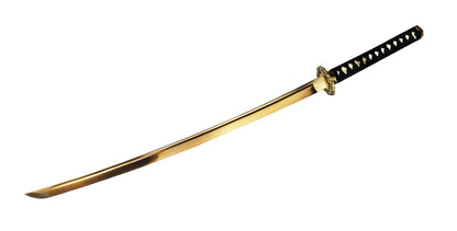 40.75" Gold Carbon Steel Blade Hand Forged Samurai Sword