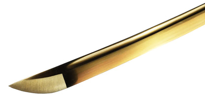 40.75" Gold Carbon Steel Blade Hand Forged Samurai Sword