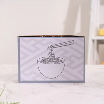 18oz Donburi Bowl With Chopsticks Set Japanese Crane Design