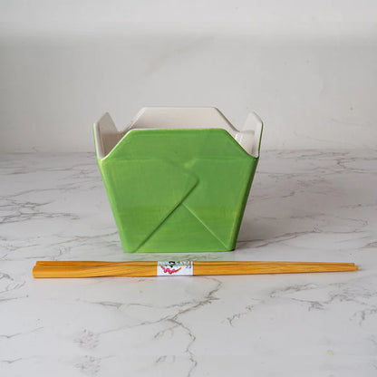 16oz Takeout Box Serving Bowl With Chopsticks Panda