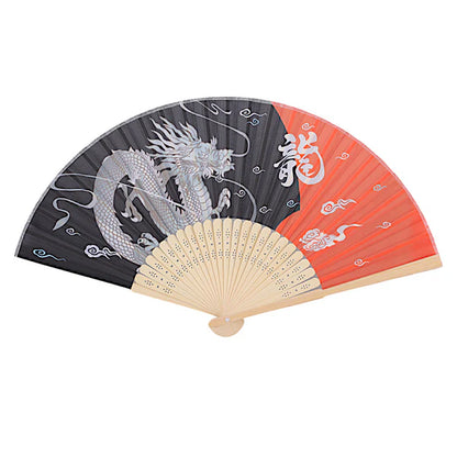 Ryu Dragon Design Paper Folding Fan