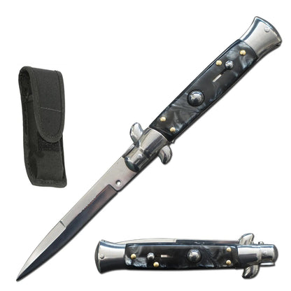 5" Closed Spring Assisted Italian Milano Stiletto
