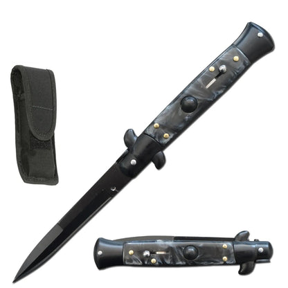 5" Closed Spring Assisted Italian Milano Stiletto