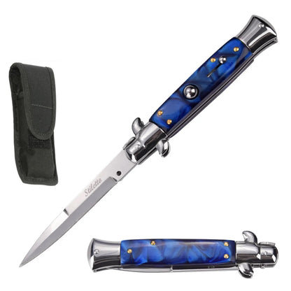 5" Closed Spring Assisted Italian Milano Stiletto