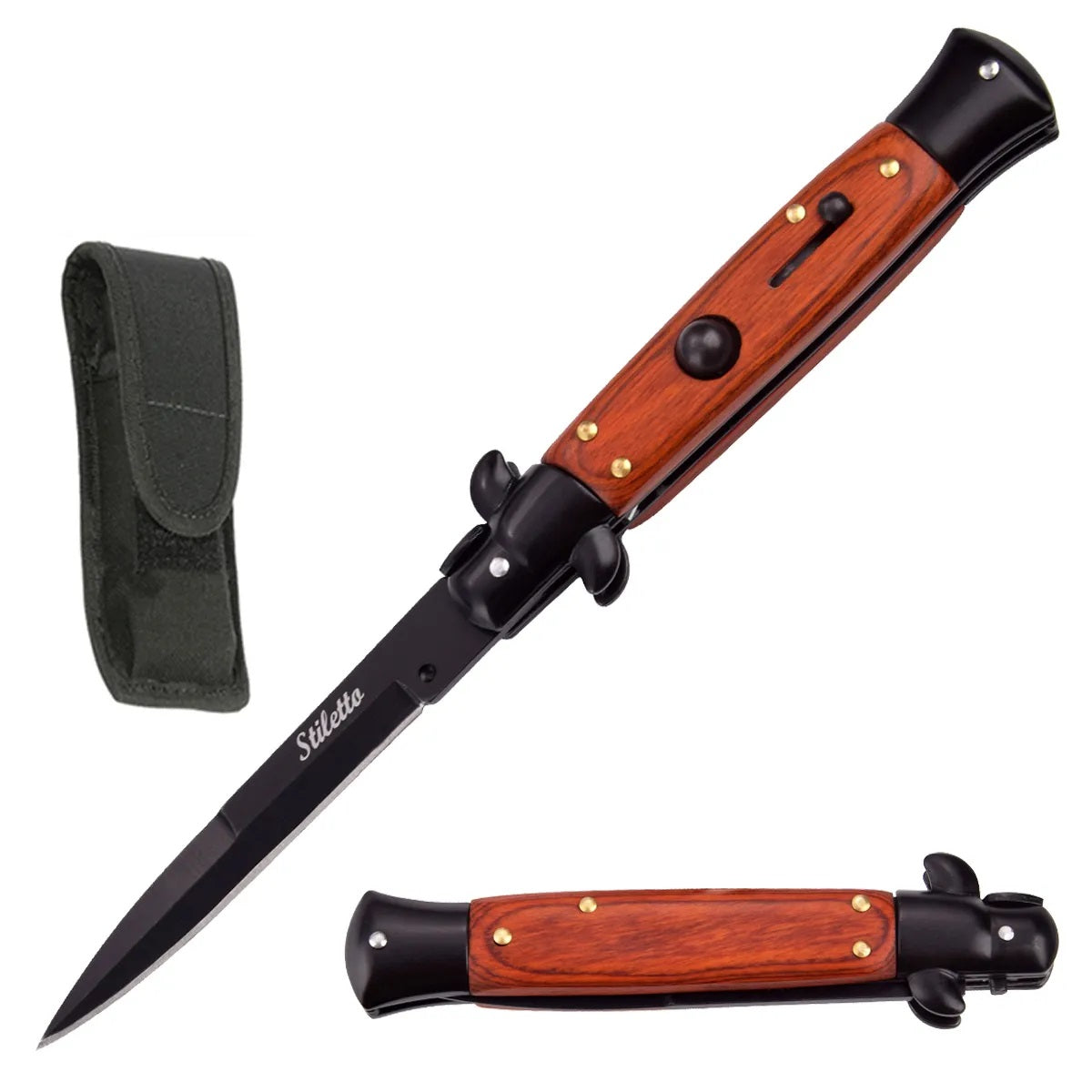 5" Closed Spring Assisted Italian Milano Stiletto