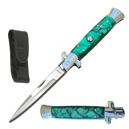 5" Closed Spring Assisted Italian Milano Stiletto