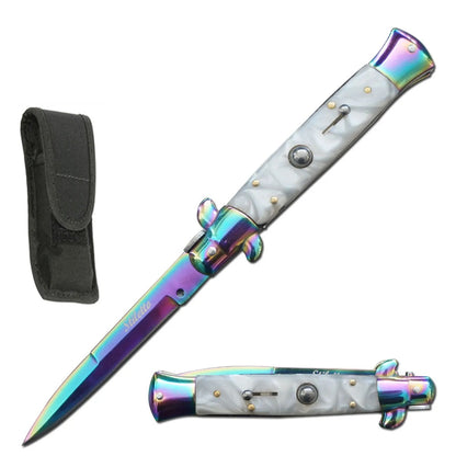 5" Closed Spring Assisted Italian Milano Stiletto