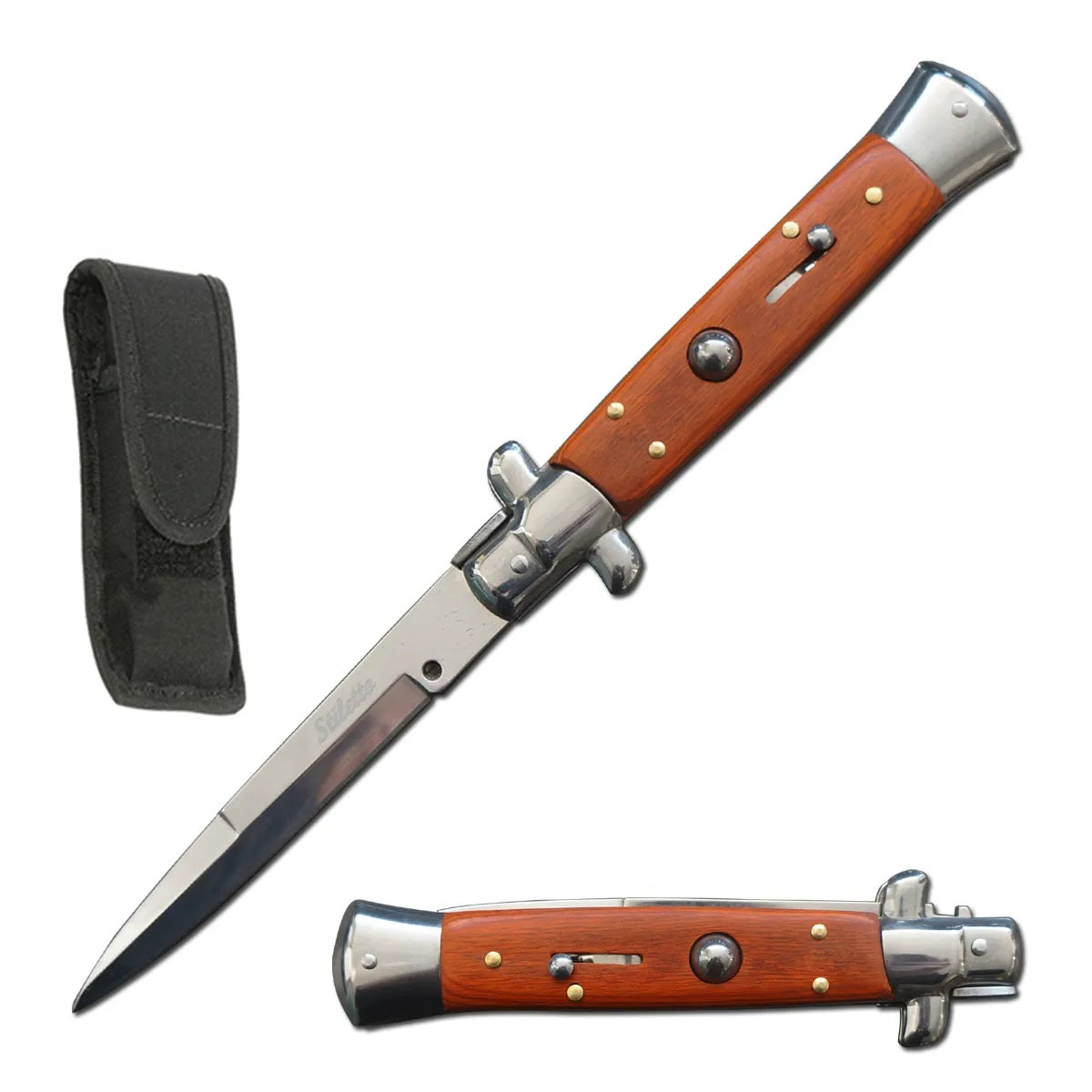 5" Closed Spring Assisted Italian Milano Stiletto