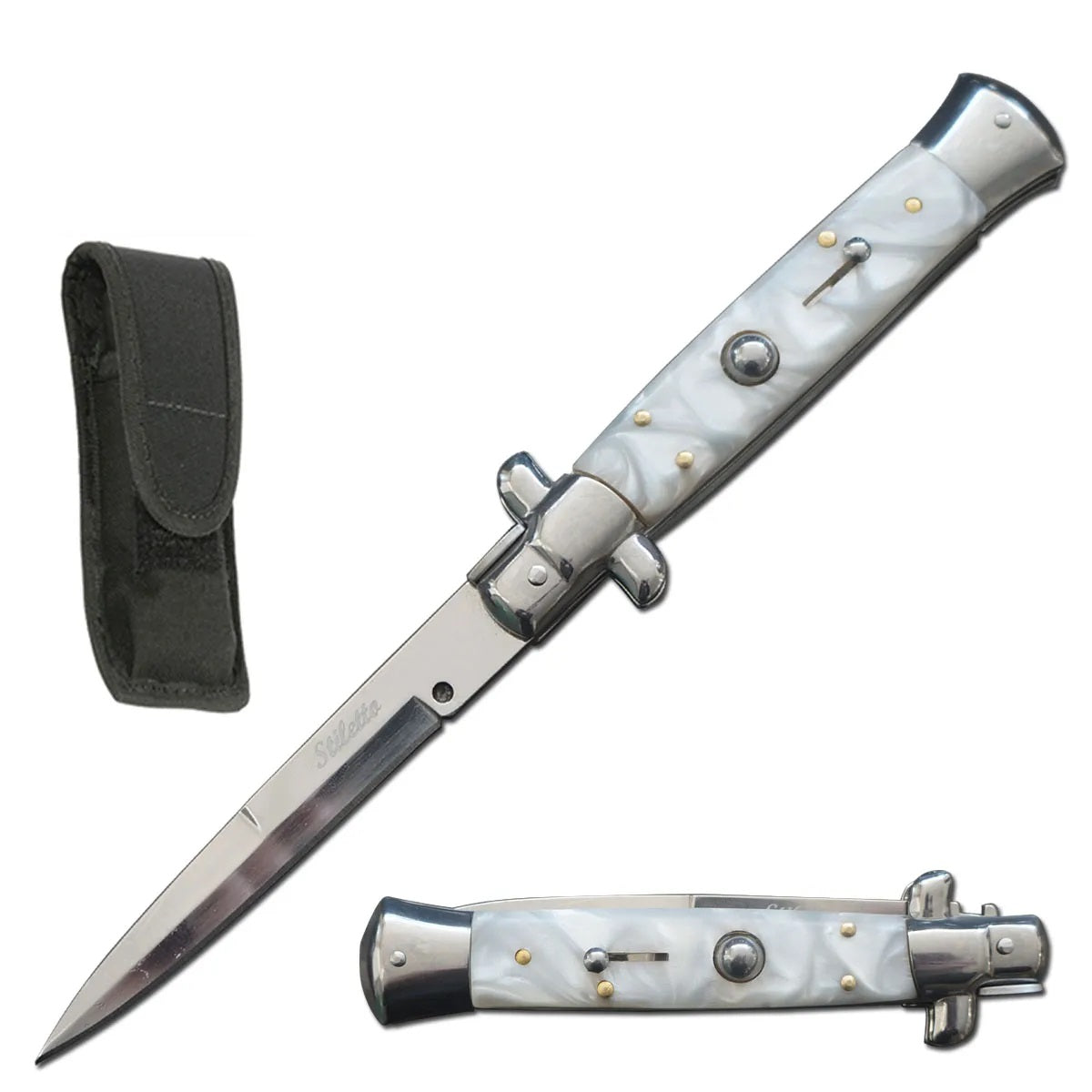 5" Closed Spring Assisted Italian Milano Stiletto
