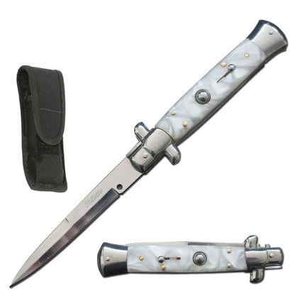5" Closed Spring Assisted Italian Milano Stiletto