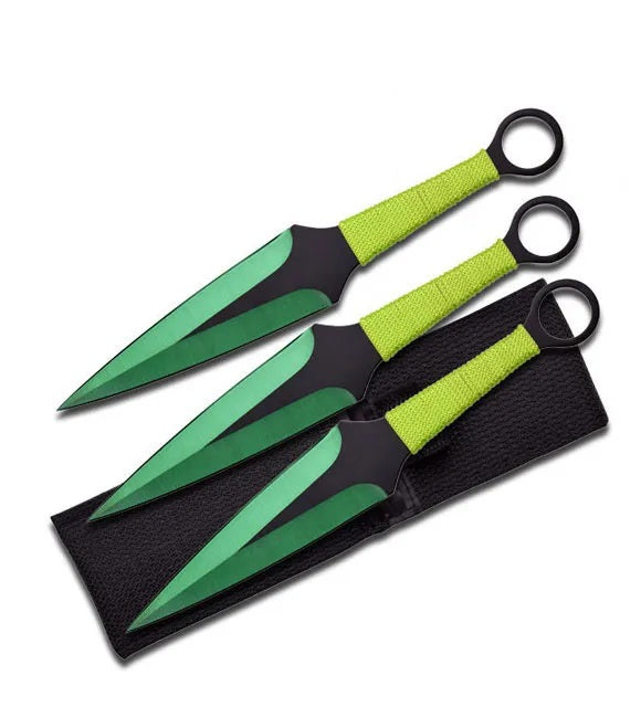 9" Throwing Knife 3PC Set W/Nylon Sheath