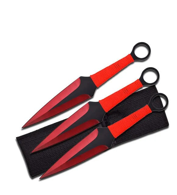 9" Throwing Knife 3PC Set W/Nylon Sheath
