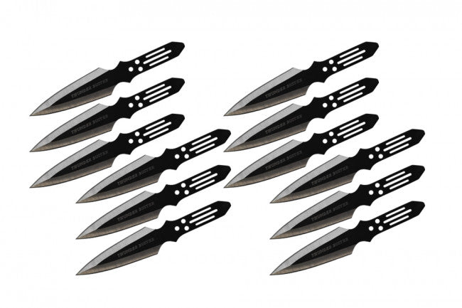 9" Throwing Knife 12PC Set W/Case