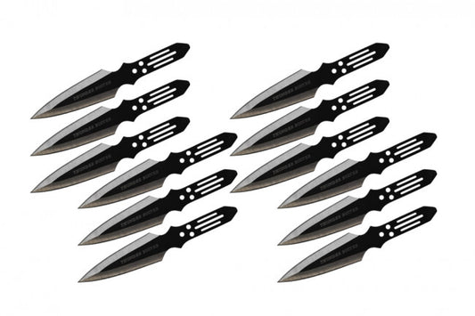 9" Throwing Knife 12PC Set W/Case