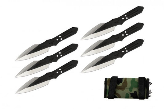 6.5" Throwing Knife 6PC Set W/Case