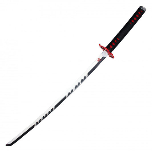 39" Tanjiro's V2 Black and Red Stainless Steel Un-Sharpened Katana